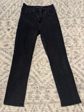 Just Black Denim Black Jeans Straight Leg 26